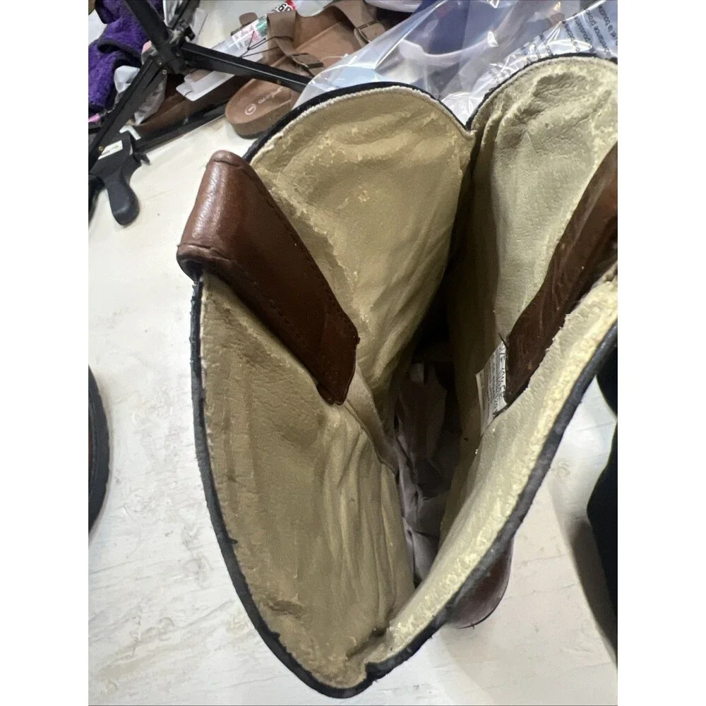 Double H Cowboy Work Boots Mens 10.5 EE DH3201 Brown Leather Western Rubber Sole